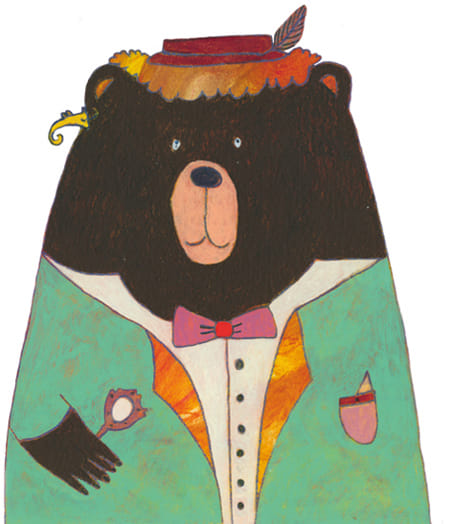 Bear from "Schnorchelnde Schafe" (Kunstanstifter Verlag)