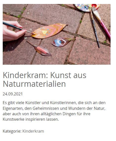 Do it yourself! Nature art